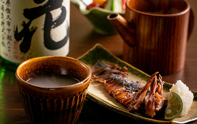 蕎麦湯割り